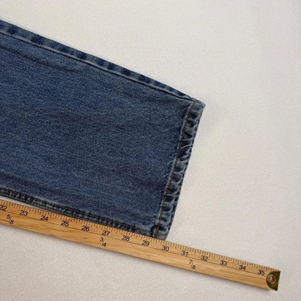 Arizona Mens Jeans Size 36x30 Straight Relaxed Fit Medium Wash Blue Denim‎